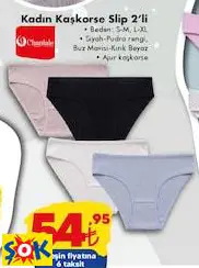 KADIN KAŞKORSE SLİP KÜLOT 2’Lİ